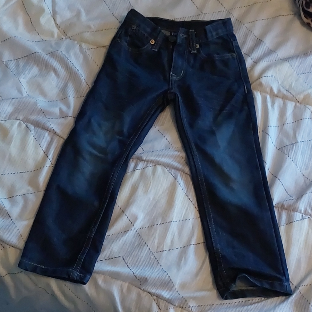 Dark Denim Jeans  4T Straight Leg Boys